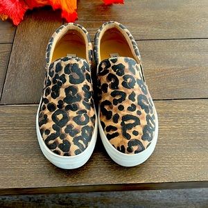 Steve Madden leopard print slip on sneakers